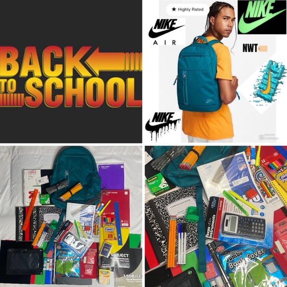 🔥Nike backpack + school supplies 📚 ✏️🚌